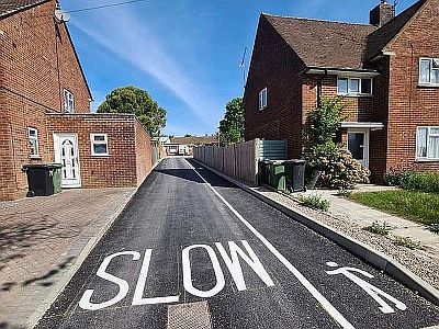 local road repairs Stubbington images